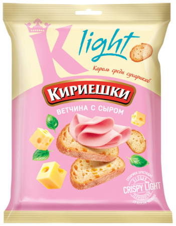 Кириешки сухарики Light Ветчина с Сыром 33г*50